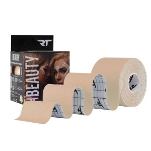 Banda kinesiologica bej pentru reducerea ridurilor