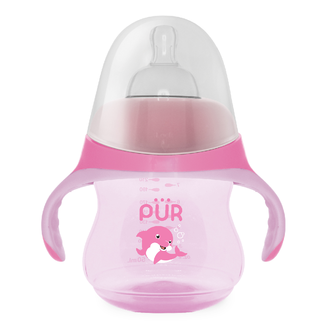 Biberon cu manere tip delfin