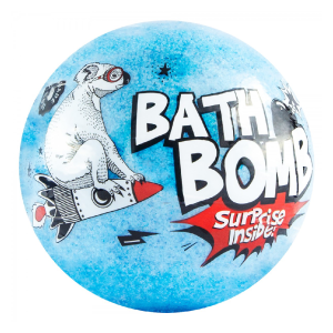 Bila de baie albastra cu surprize