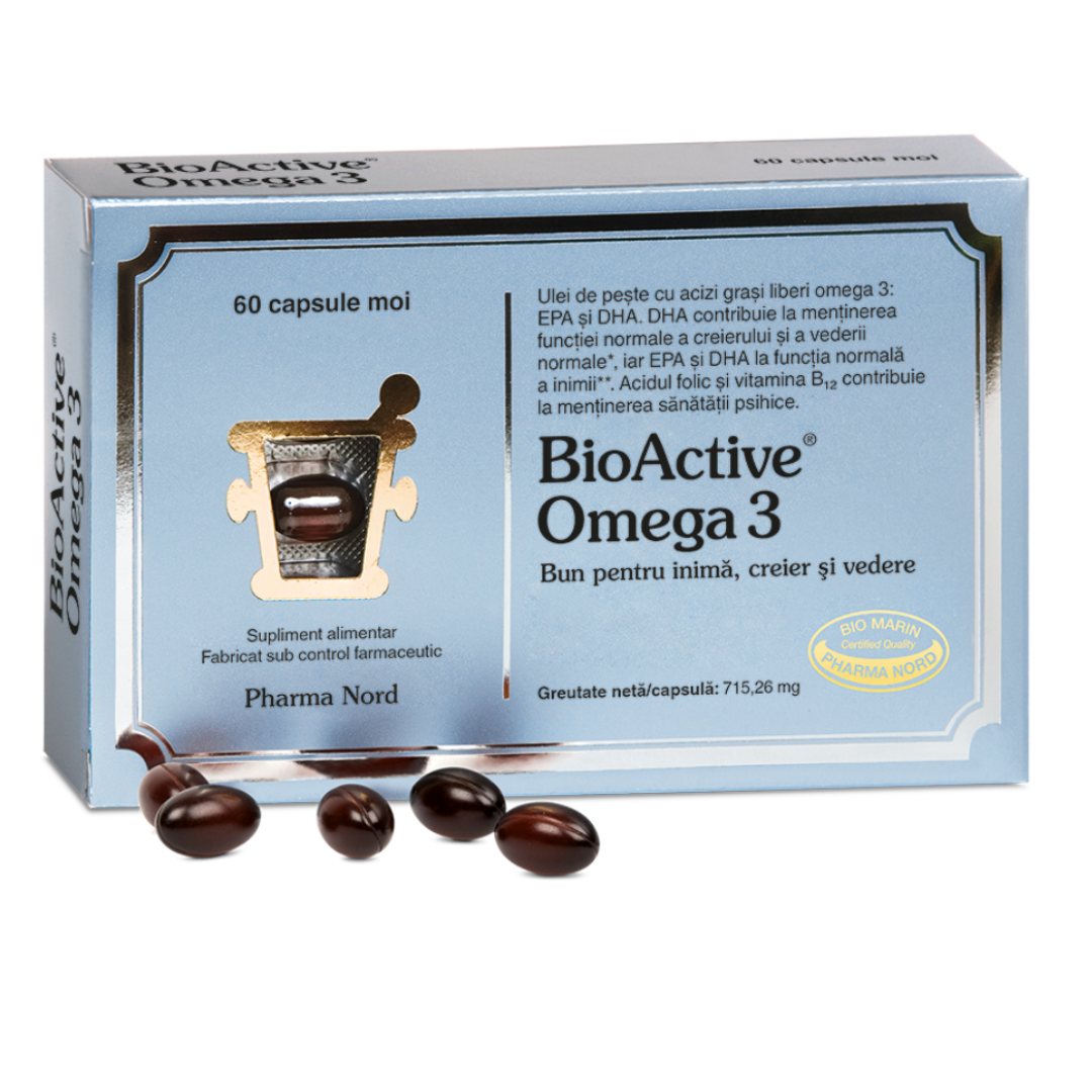 BioActive Omega 3, 60 capsule, Pharma Nord, PHARMA NORD – ofertă, preț și specificații