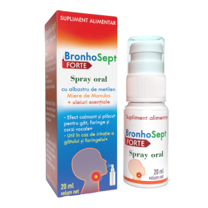 BronhoSept forte cu albastru de metilen, 20 ml, Justin Pharma, JUSTIN PHARMA – ofertă, preț și specificații