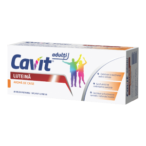 Cavit adulti multivitamine luteina cu aroma caise