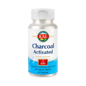 Charcoal Activated (Carbune medicinal) 280 mg Kal, 50 capsule, Secom, KAL SUA – ofertă, preț și specificații