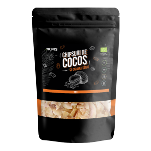 Chipsuri Eco de cocos cu caramel sarat, 100g, Niavis, NIAVIS