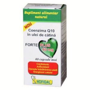Coenzima Q10 in ulei de catina Forte Plus 60mg, 40 capsule, Hofigal, HOFIGAL – ofertă, preț și specificații