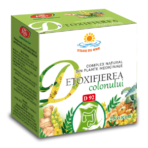 Complex natural din plante medicinale Detoxifierea colonului, D92, 28 plicuri, Fares, FARES – ofertă, preț și specificații