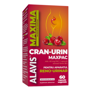 Cran-Urin Maxpac, 60 capsule vegetale, Alavis Maxima, ALAVIS MAXIMA – ofertă, preț și specificații