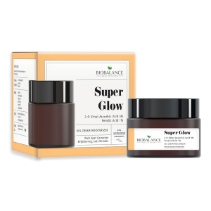 Crema-gel iluminatoare cu Acid Ascorbic 5% + Acid Ferulic 1%, antirid, Super Glow, 50 ml, Bio Balance, BIO BALANCE – ofertă, preț și specificații