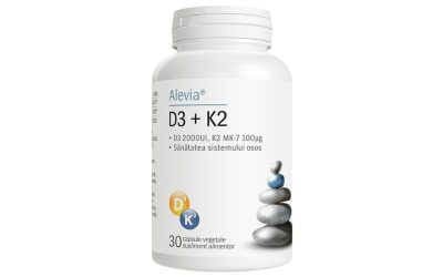 D3 + K2, 30 capsule, Alevia – Sănătate Oase și Mușchi