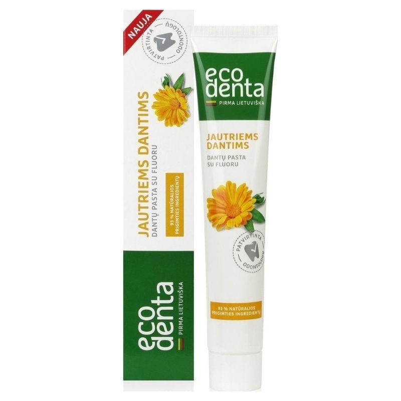 Ecodenta Pasta de dinti naturala cu extract de galbenele pentru dinti sensibili