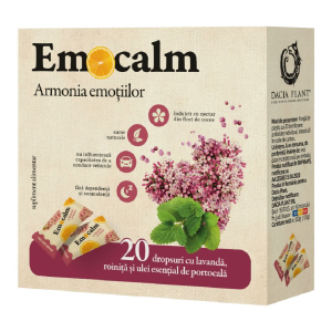 Emocalm Drops cu lavanda si roinita