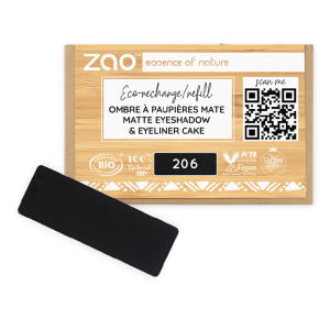 Fard de pleoape mat, 206 Black, Zao, ZAO ORGANIC MAKEUP – ofertă, preț și specificații