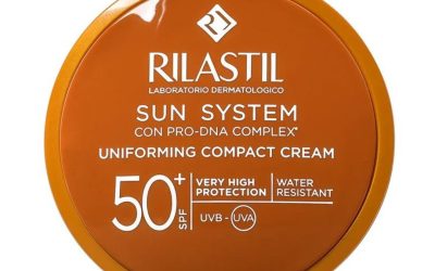 Fond de ten compact SUN SYSTEM, SPF50+, BEIGE, 10g, RILASTIL