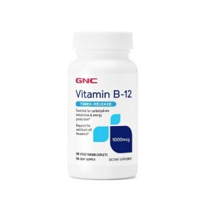 GNC Vitamin B-12 1000 mcg, Vitamina B-12, 90 tablete, GENERAL NUTRITION CORPORATION – ofertă, preț și specificații
