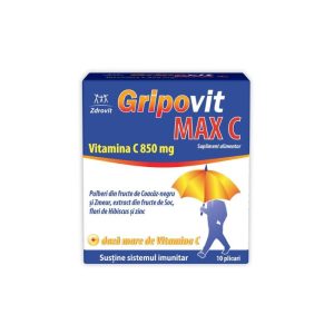 Gripovit Max C, 10 plicuri, Zdrovit, ZDROVIT – ofertă, preț și specificații