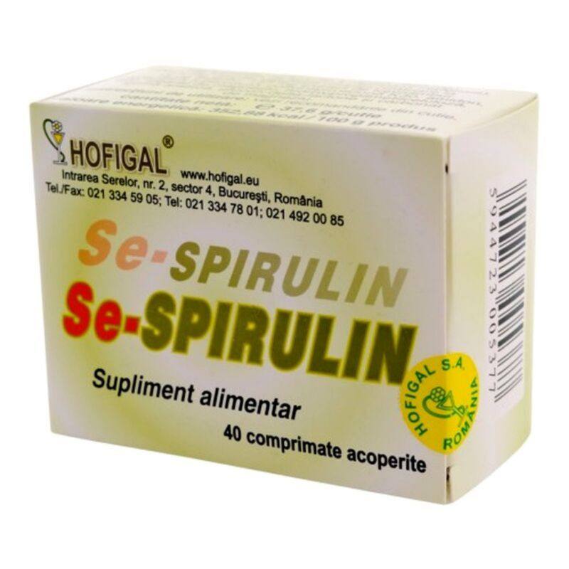 HOFIGAL Se-Spirulin, 40 tablete, HOFIGAL – ofertă, preț și specificații