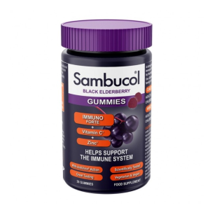 Jeleuri cu extract de soc, cu vitamina C si zinc Immuno Forte, 30 bucati, Sambucol, SAMBUCOL – ofertă, preț și specificații
