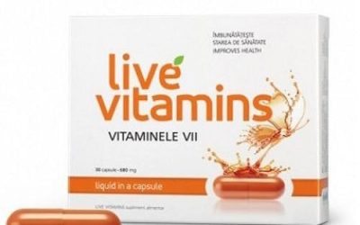 Live Vitamins x 30 cps, VITASLIM – Suplimente Esențiale