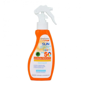 Lotiune spray pentru copii cu protectie solara FPS50 Sun, 200 ml, Gerocossen, GEROCOSSEN