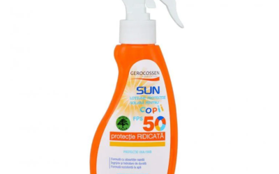 Lotiune spray pentru copii cu protectie solara FPS50 – Gerocossen