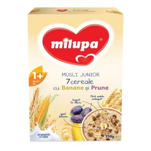 Milupa Junior 7 Cereale cu Banane si Prune, de la 1 an, 250g, MILUPA – ofertă, preț și specificații