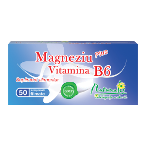 Naturalis Magneziu + Vitamina B6, 50 comprimate, NATURALIS – ofertă, preț și specificații