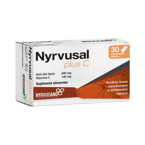 Nyrvusal plus C, 30 comprimate filmate, NYRVUSANO(NEUREBIO) PHARMACEUTICALS SRL – ofertă, preț și specificații