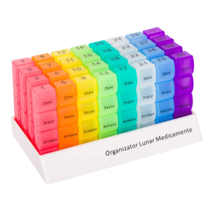 Organizator medicamente lunar colorat