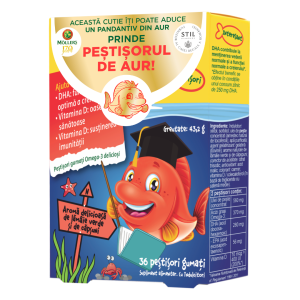 Pestisori gumati cu Omega 3 si aroma de lamaie verde si capsuni