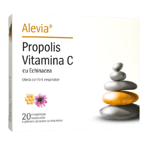 Propolis Vitamina C cu Echinacea, 20 comprimate masticabile, Alevia, ALEVIA – ofertă, preț și specificații
