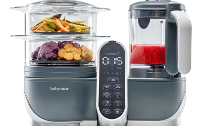 Robot multifunctional 5in1 Nutribaby, Gri, Babymoov – Gătit Sănătos