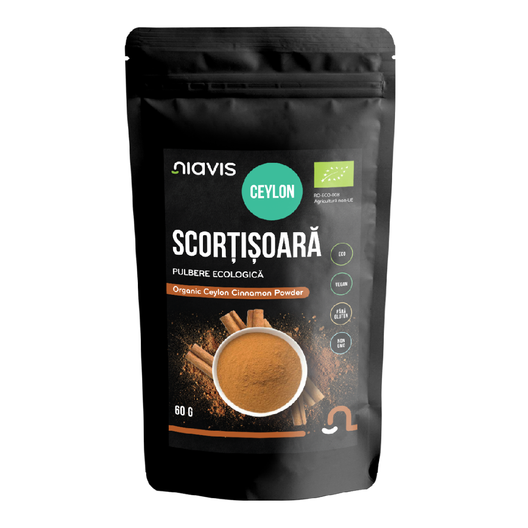 Scortisoara Ceylon Pulbere Ecologica BIO, 60g, Niavis, NIAVIS – ofertă, preț și specificații