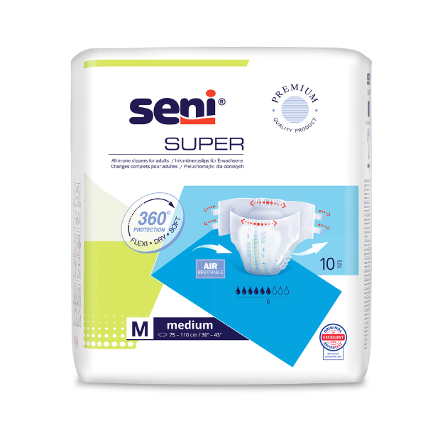 Scutece Super Medium, 10 bucati, Seni, SENI – ofertă, preț și specificații