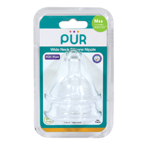 Set 2 tetine silicon pentru biberon cu gura larga