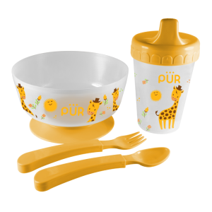 Set pentru masa bol cu tacamuri si cana