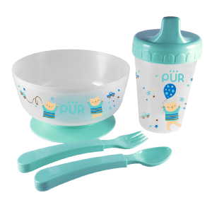 Set pentru masa bol cu tacamuri si cana