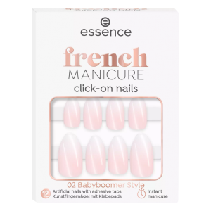 Unghii false French Manicure Click-On, 02 Babyboomer Style, 12 bucati, Essence, ESSENCE – ofertă, preț și specificații