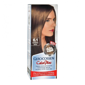 Vopsea de par Silk&Shine, 6.1 Castaniu Auriu, 50ml, Gerocossen, GEROCOSSEN – ofertă, preț și specificații